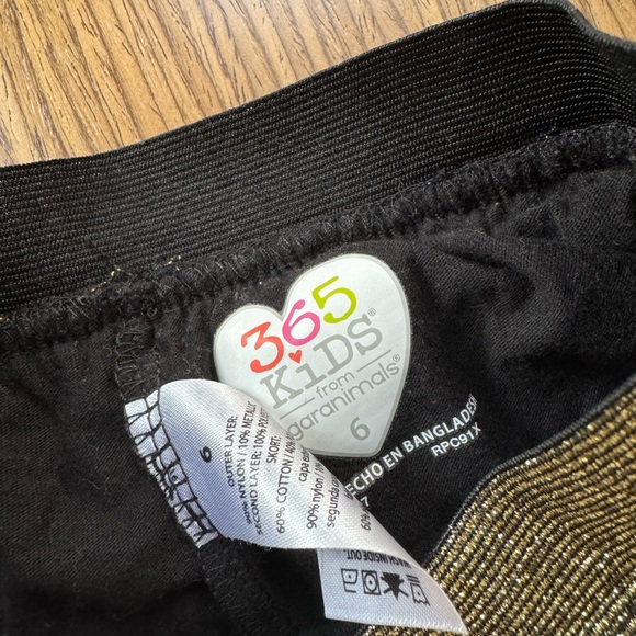 3 FOR $15 - Black and gold tutu skort - skirt with built in bike shorts - Picture 3 of 4